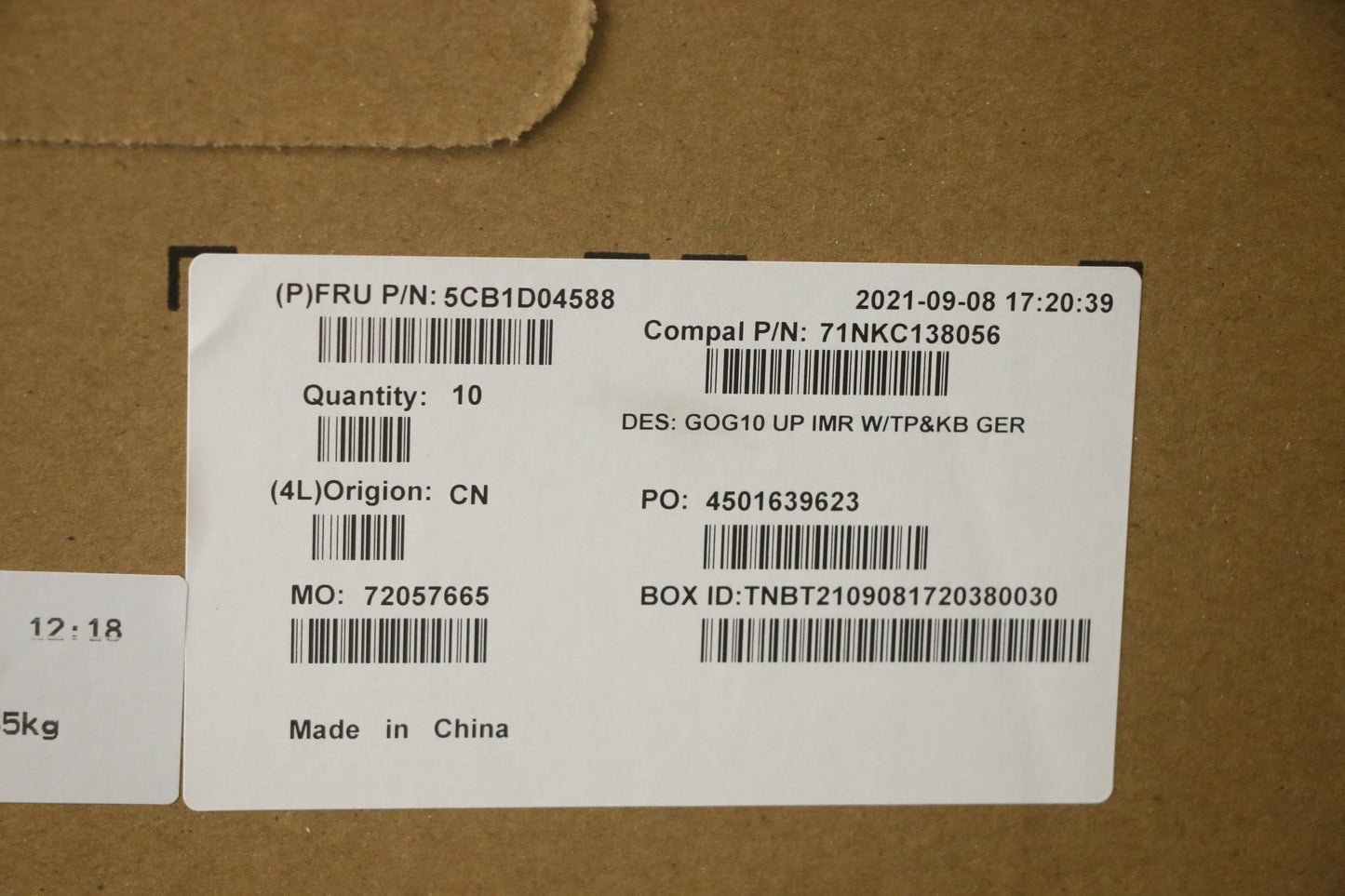 Lenovo Cover Upper Case Asm_Ger C 82K - 5CB1D04588