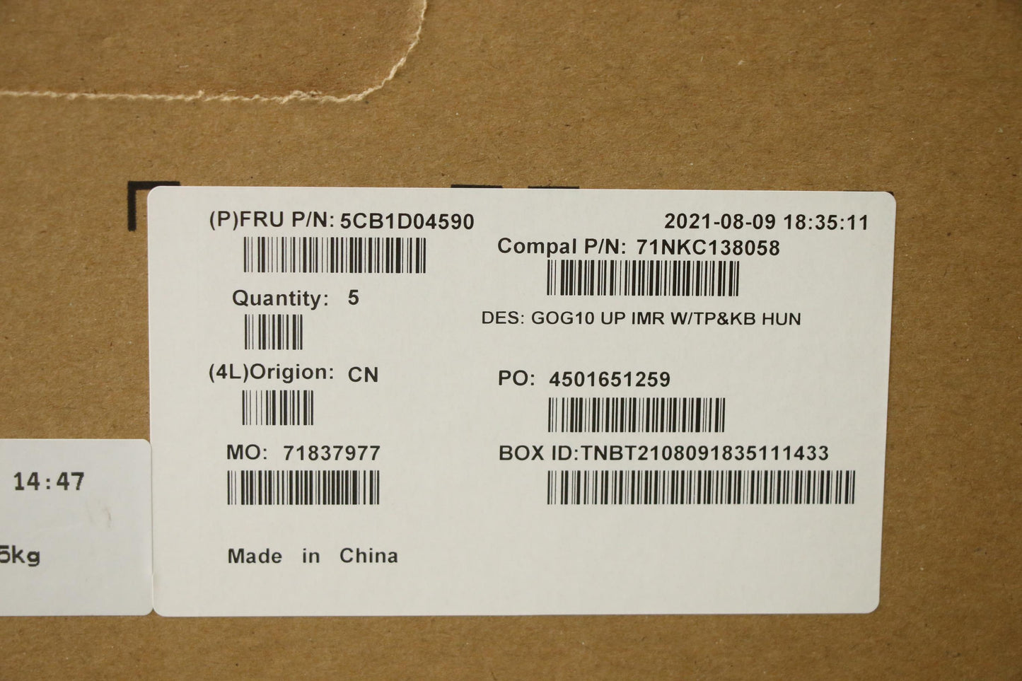 Lenovo Cover Upper Case Asm_Hun C 82K - 5CB1D04590