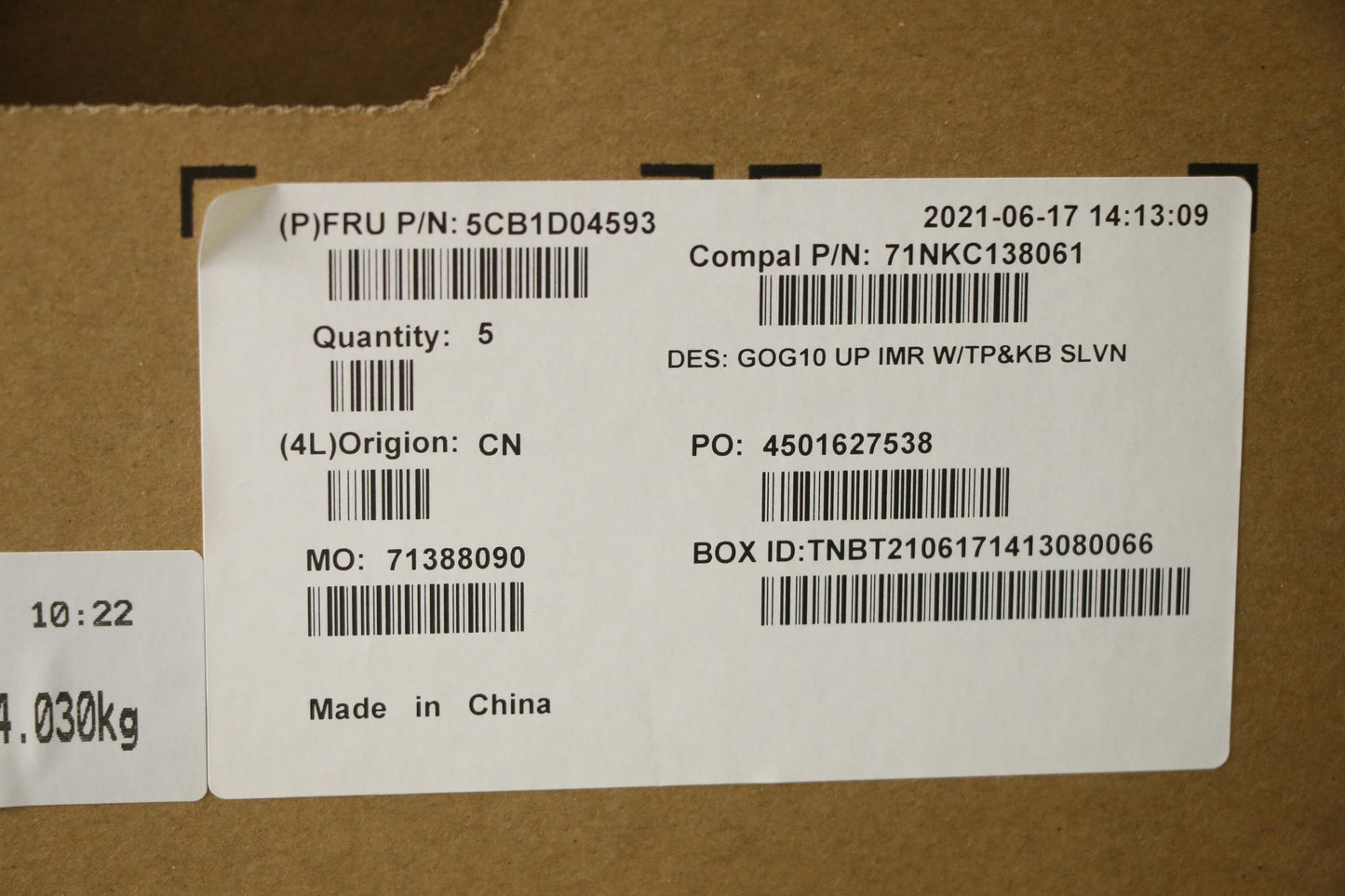 Lenovo Cover Upper Case Asm_Slv C 82K - 5CB1D04593