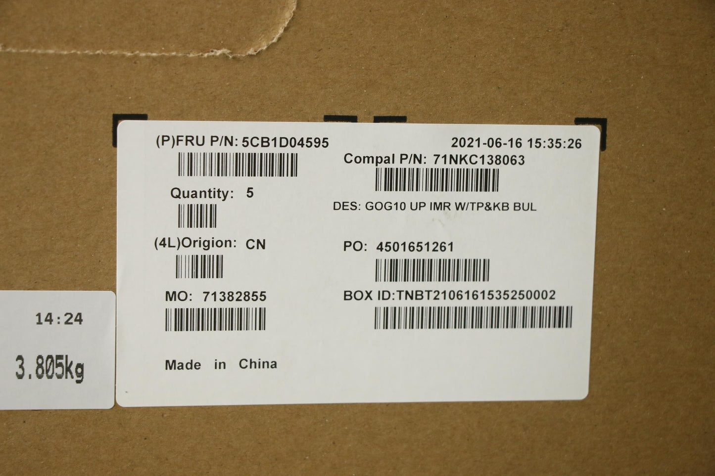 Lenovo Cover Upper Case Asm_Bul C 82K - 5CB1D04595