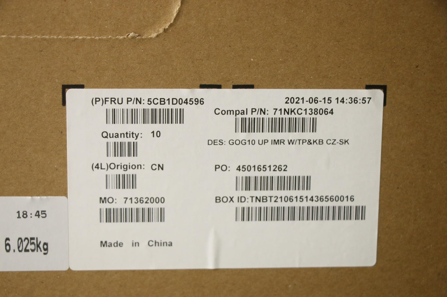 Lenovo Cover Upper Case Asm_Cze/Slk C - 5CB1D04596