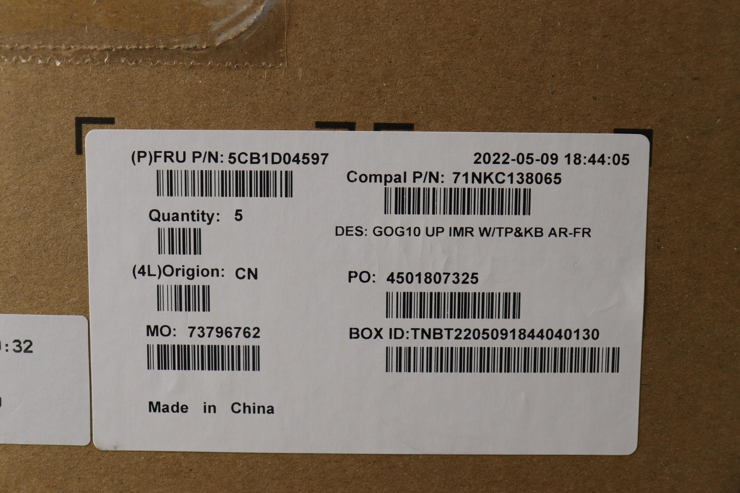 Lenovo Cover Upper Case Asm_Fra/Ara C - 5CB1D04597