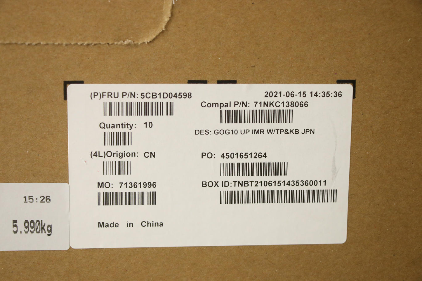Lenovo Cover Upper Case Asm_Jpn C 82K - 5CB1D04598