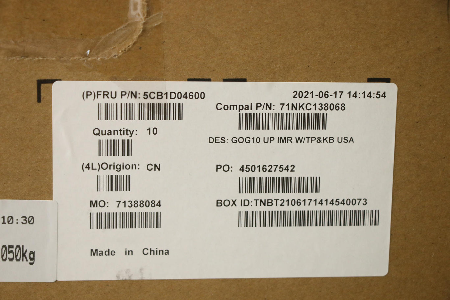 Lenovo C-Cover with Keyboard, USA English, Non-Backlight - 5CB1D04600