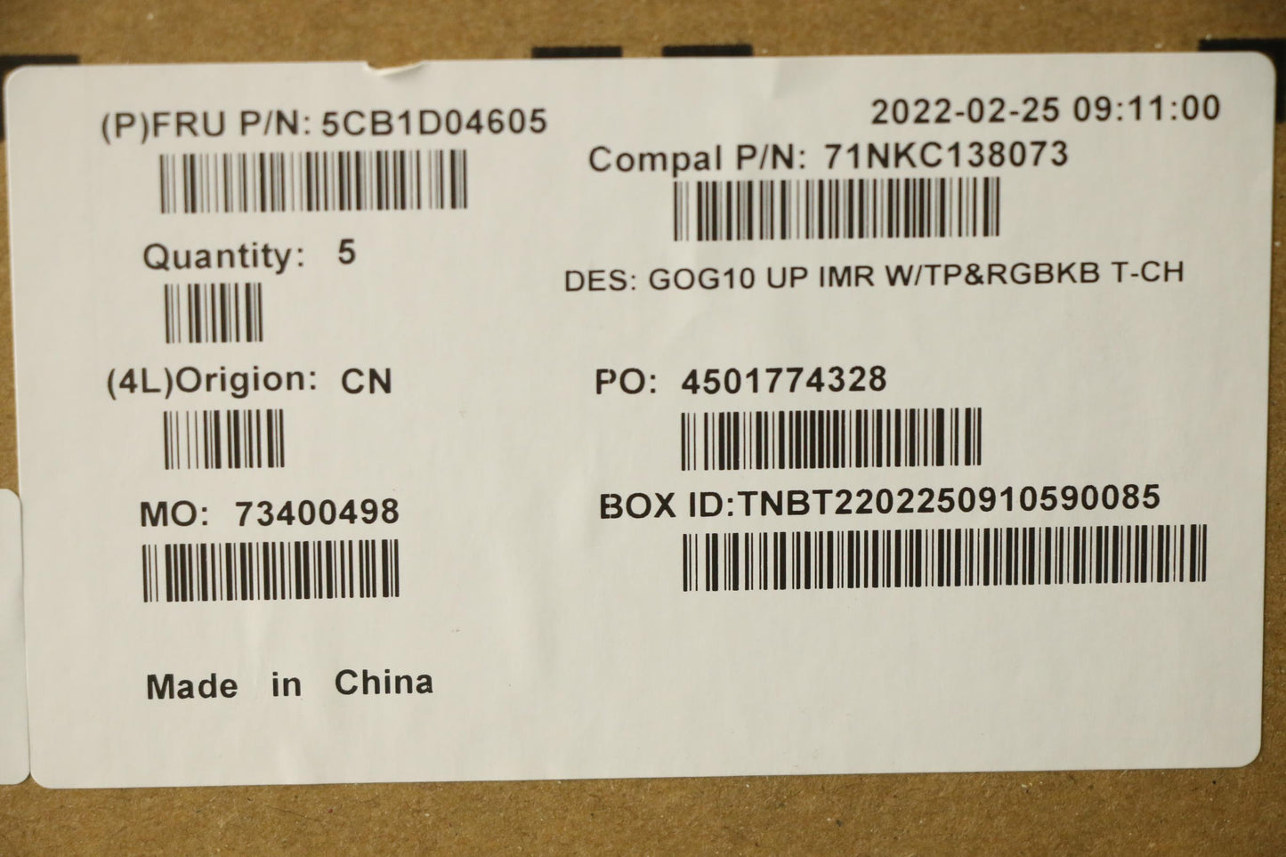 Lenovo Cover Upper Case Asm_Tc C 82K1 - 5CB1D04605