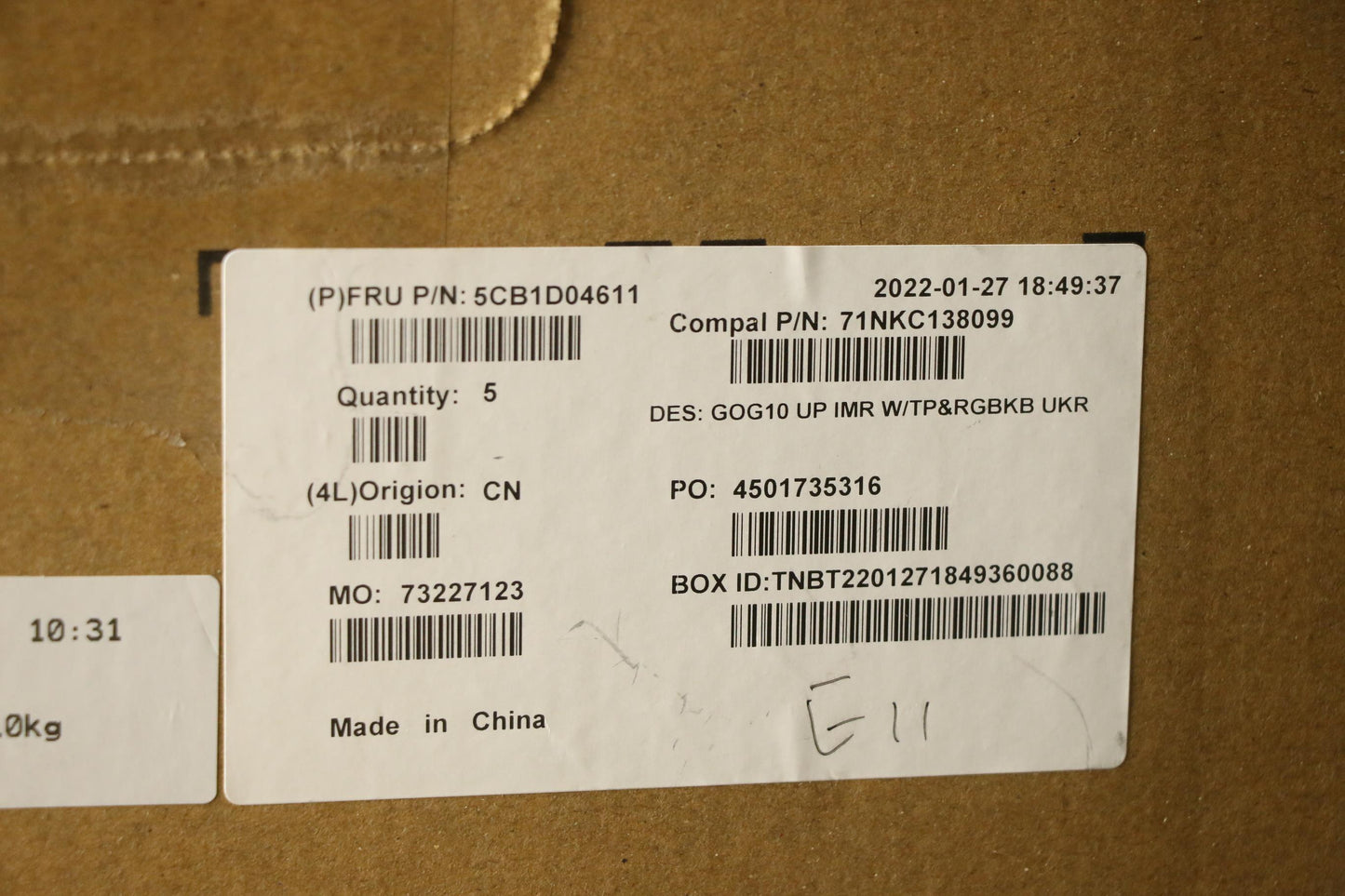 Lenovo Cover Upper Case Asm_Ukr C 82K - 5CB1D04611