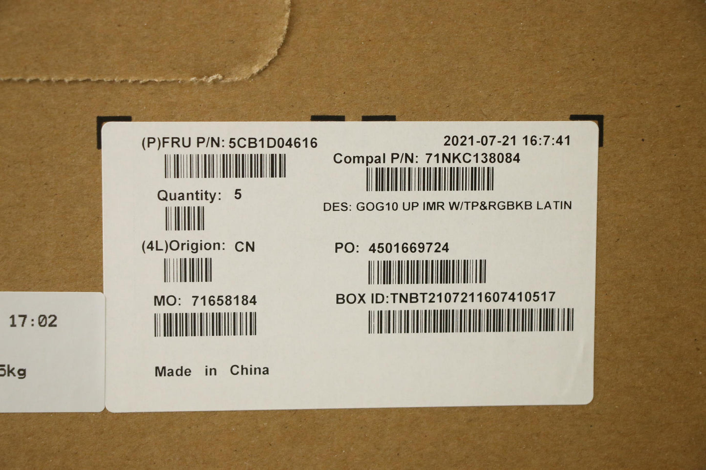 Lenovo Cover Upper Case Asm_La Spa C - 5CB1D04616