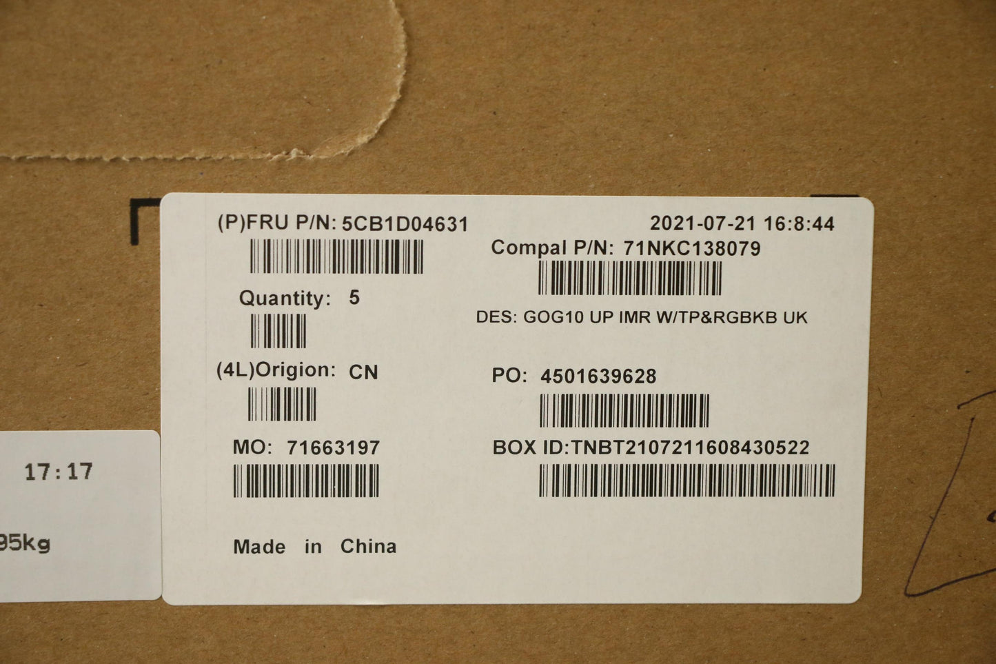 Lenovo Cover Upper Case Asm_Uke C 82K - 5CB1D04631