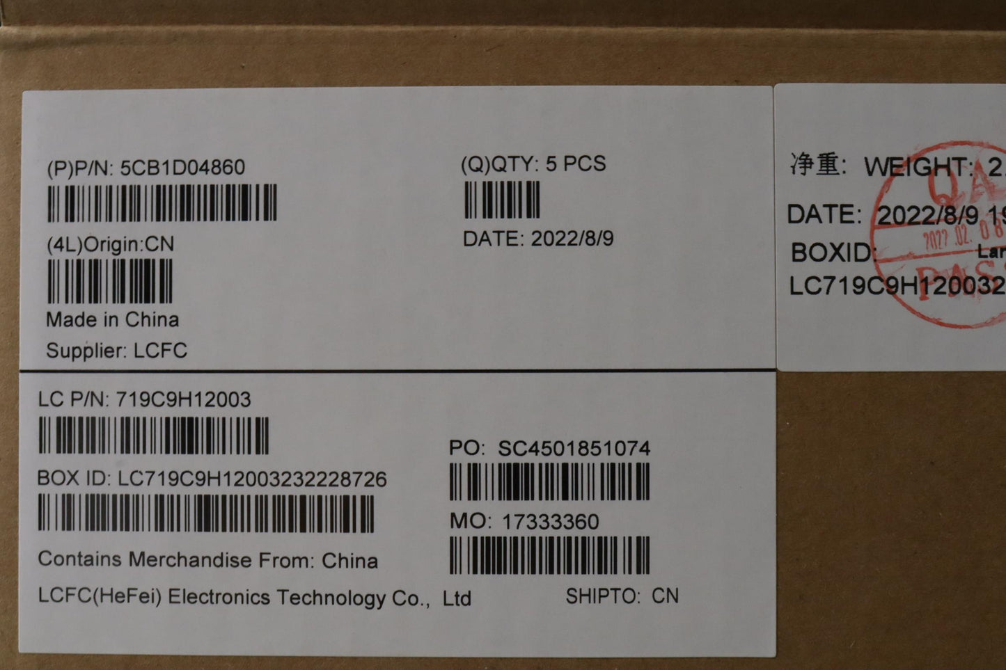 Lenovo Cover Upper Case Asm_La_Spa L - 5CB1D04860