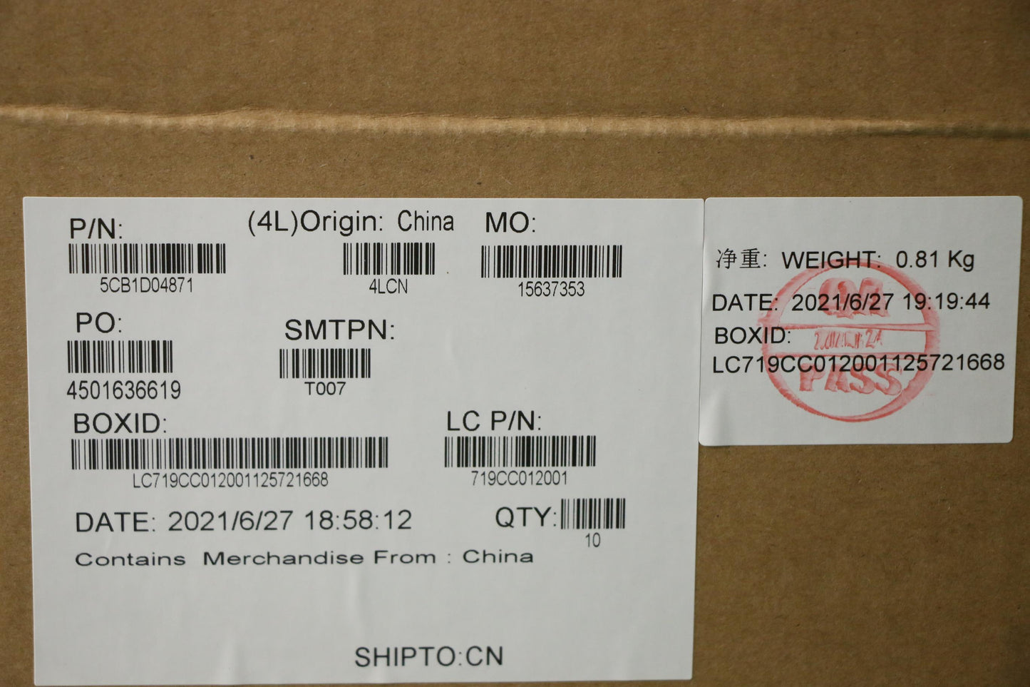 Lenovo Strip Cover, Left and Right, Blue - 5CB1D04871