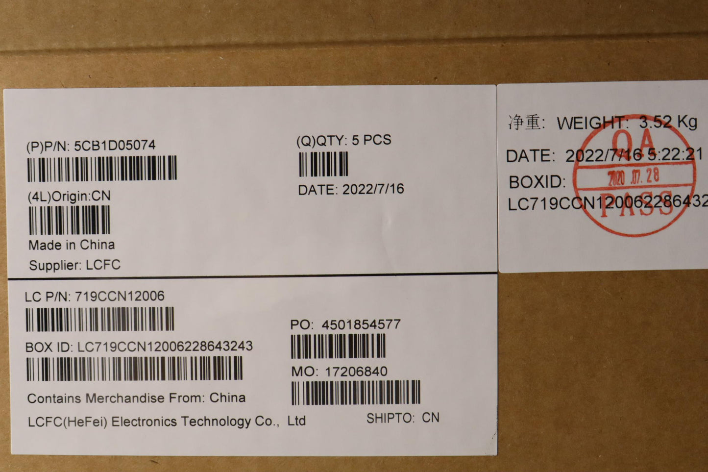 Lenovo Cover Upper Case Asm_La Spa L8 - 5CB1D05074