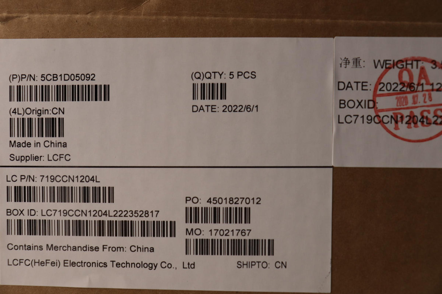 Lenovo Cover Upper Case Asm_Fra/Eng L - 5CB1D05092