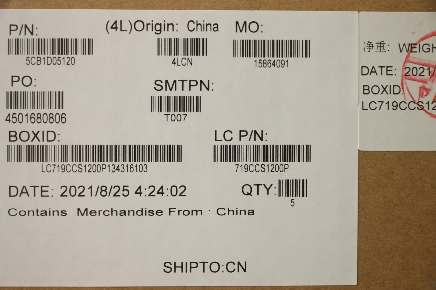 Lenovo Cover Upper Case Asm_La Spa L8 - 5CB1D05120
