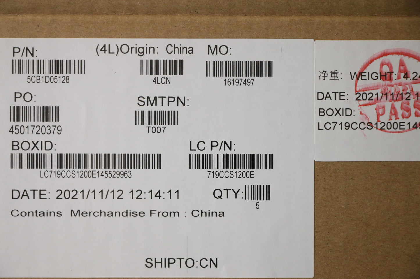 Lenovo Cover Upper Case Asm_Fra/Eng L - 5CB1D05128
