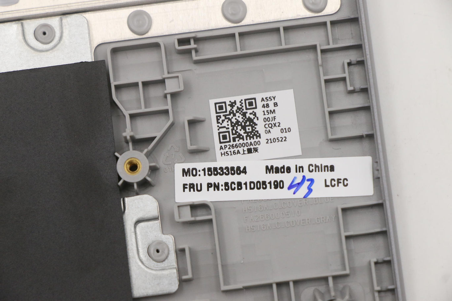 Lenovo Cover Upper Case Asm_Uke L82N3 - 5CB1D05190