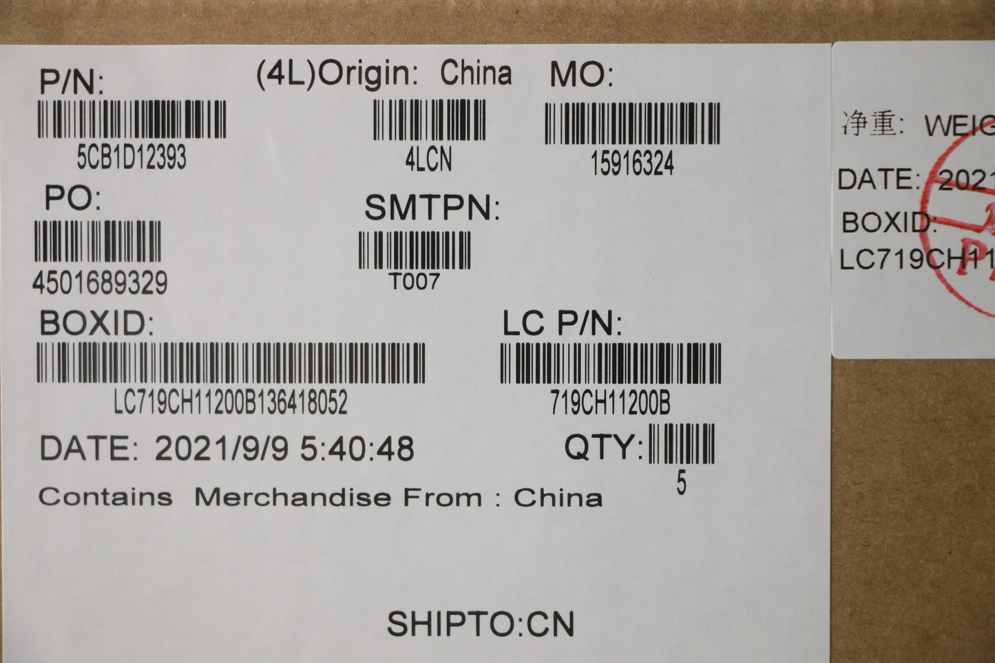 Lenovo Cover Upper Case Asm_La Spa L8 - 5CB1D12393