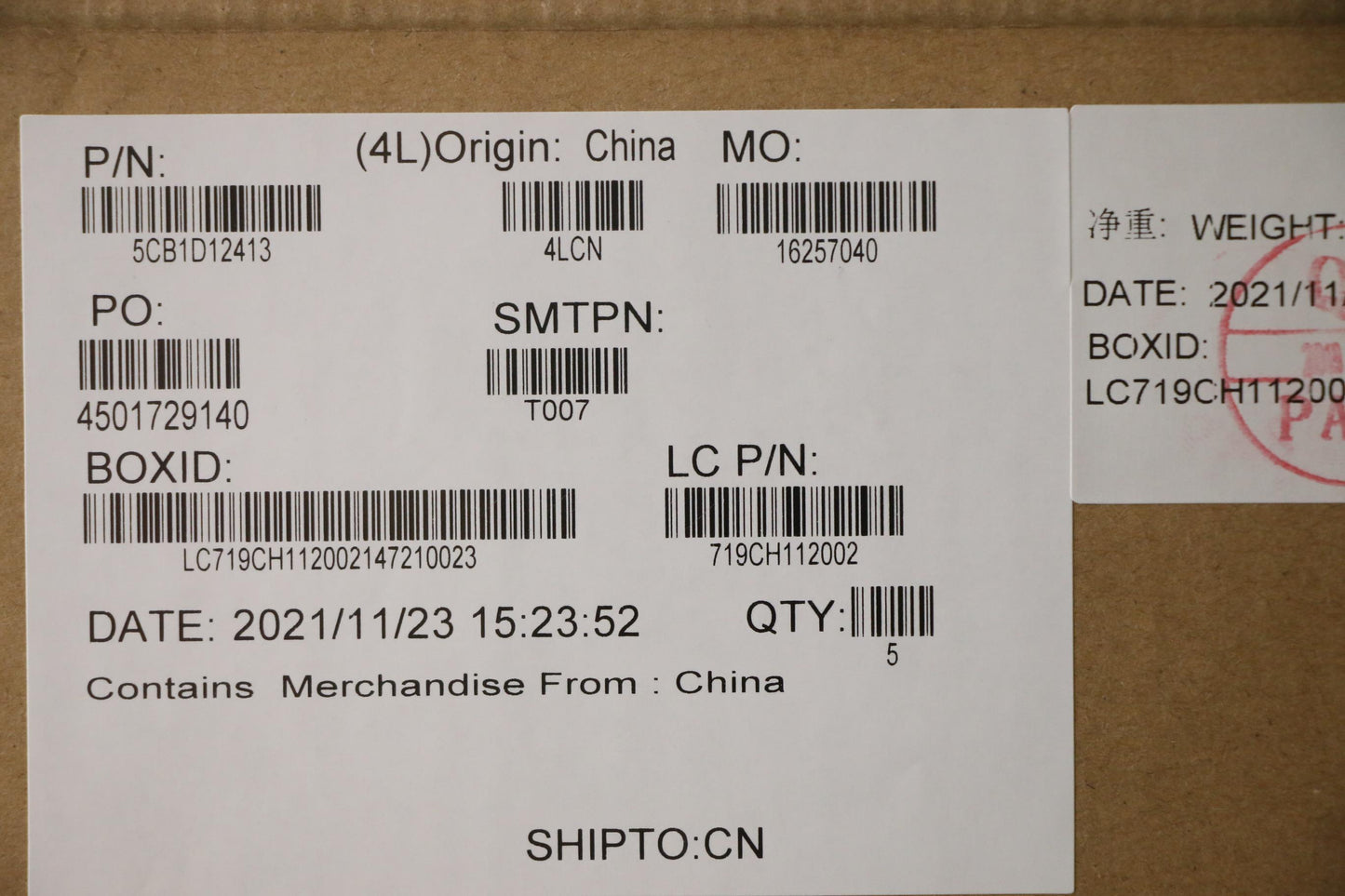 Lenovo Cover Upper Case Asm_Euro Eng - 5CB1D12413