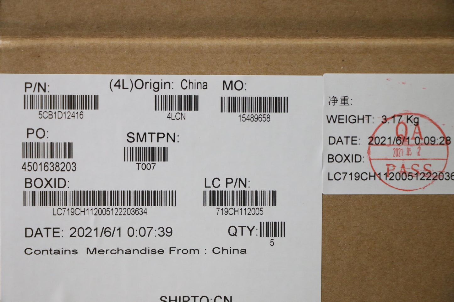 Lenovo Cover Upper Case Asm_Bul L82N7 - 5CB1D12416