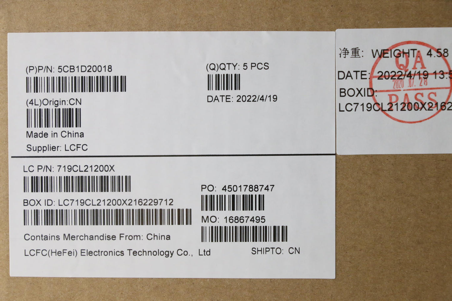 Lenovo Cover Upper Case Asm_Fra/Engl8 - 5CB1D20018