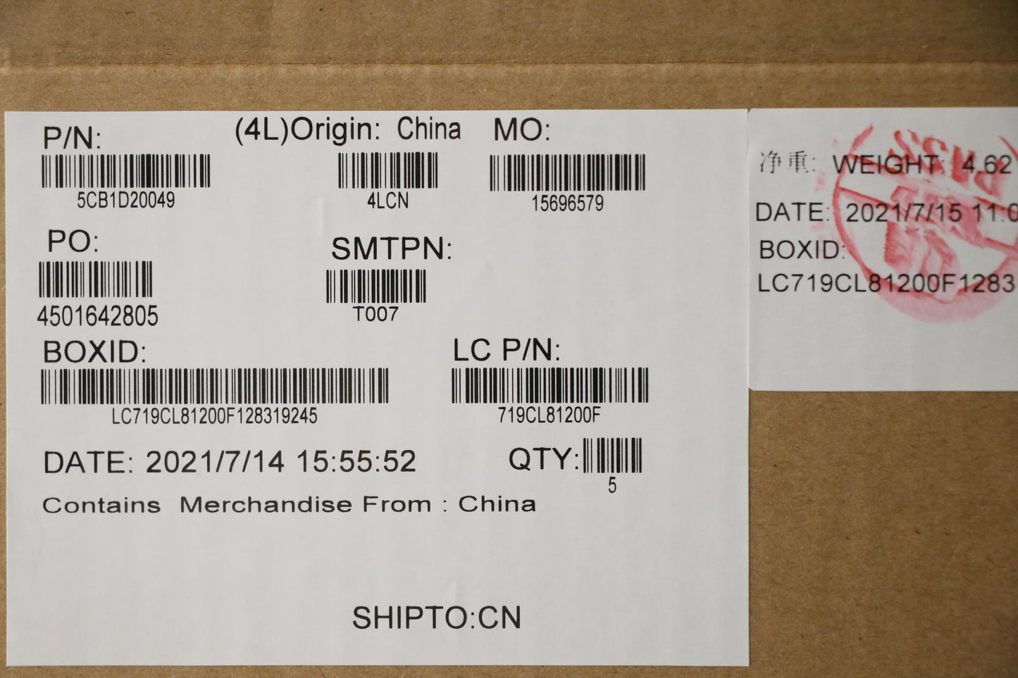 Lenovo Cover Upper Case Asm_Eng L82Jn - 5CB1D20049