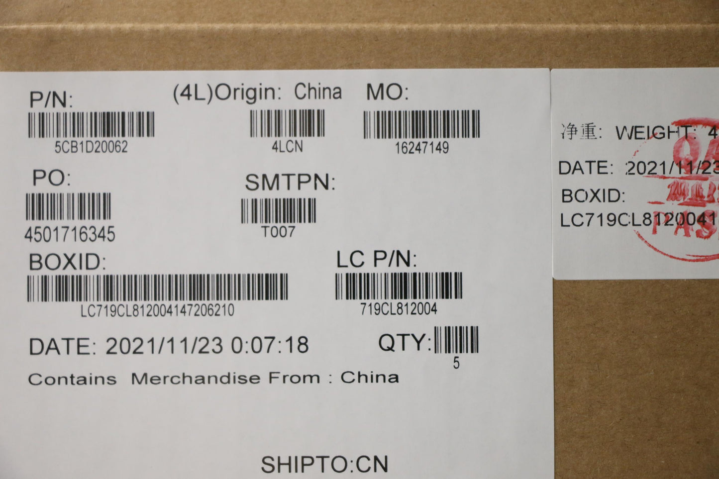 Lenovo Cover Upper Case Asm_Ita L82Jn - 5CB1D20062