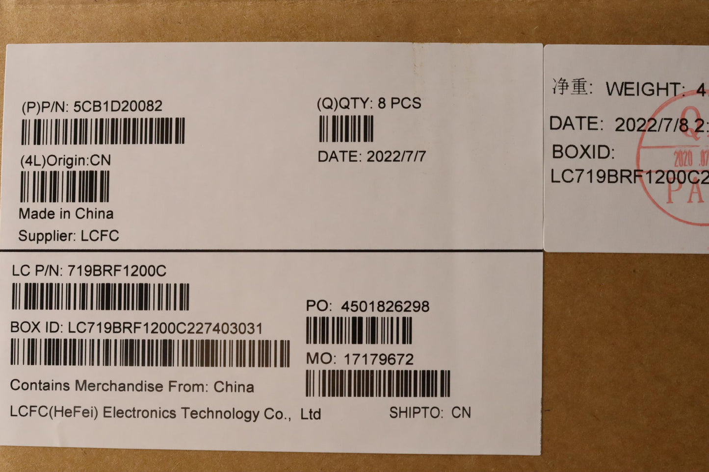 Lenovo Cover Lower Case L82H8 W/Spong - 5CB1D20082
