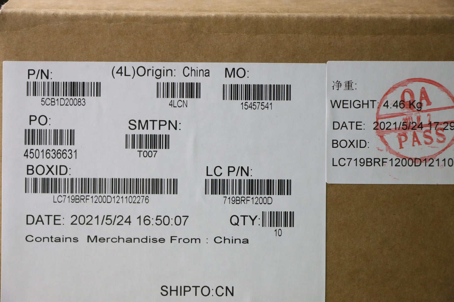 Lenovo - Lower Case Cover, Without Sponge, AG U Finish - 5CB1D20083