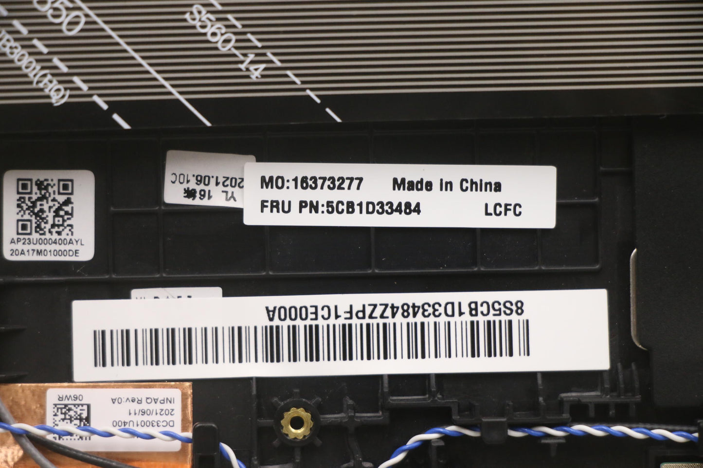 Lenovo Cover Upper Case Assembly Sws - 5CB1D33484