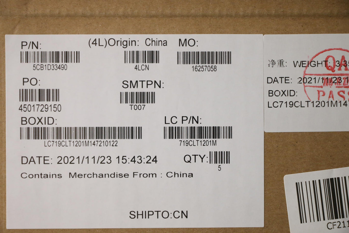 Lenovo Cover Upper Case Assembly Euro - 5CB1D33490