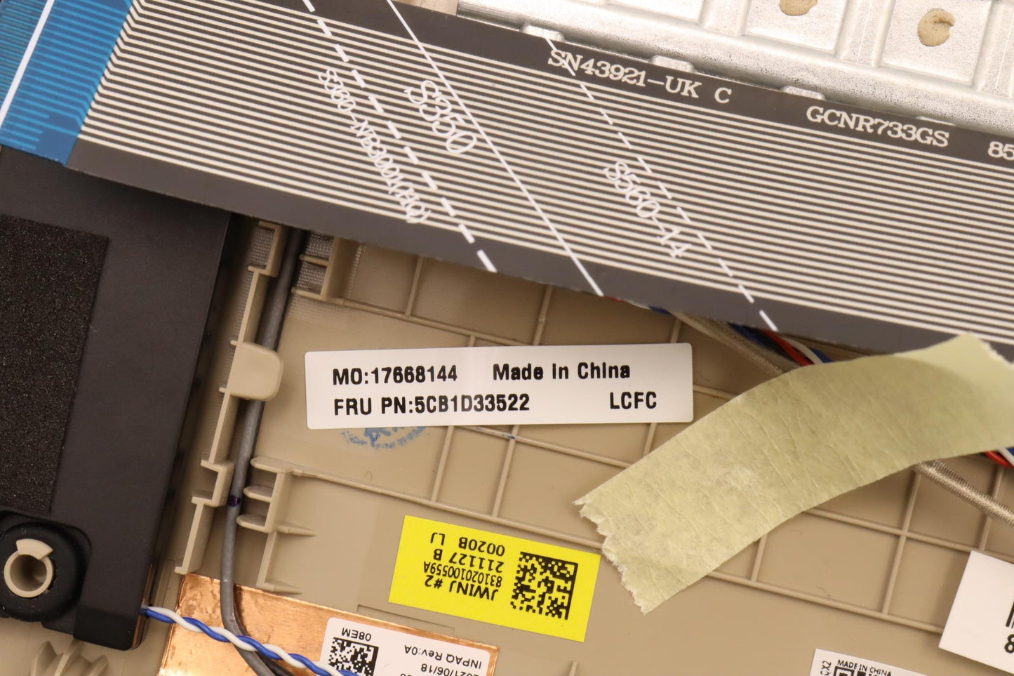 Lenovo Cover Upper Case Assembly Spa - 5CB1D33522