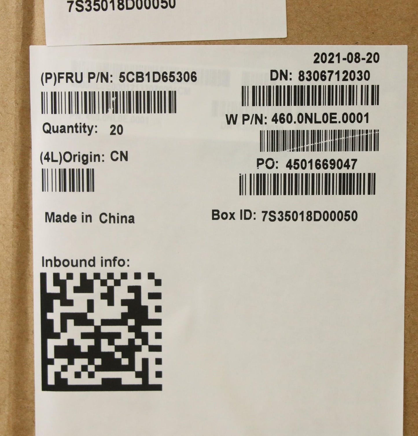 Lenovo D-Cover No WWAN ASM, P1G4 - 5CB1D65306