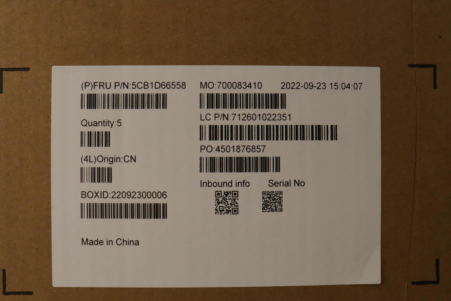 Lenovo Cover Upper Case Assembly Por - 5CB1D66558