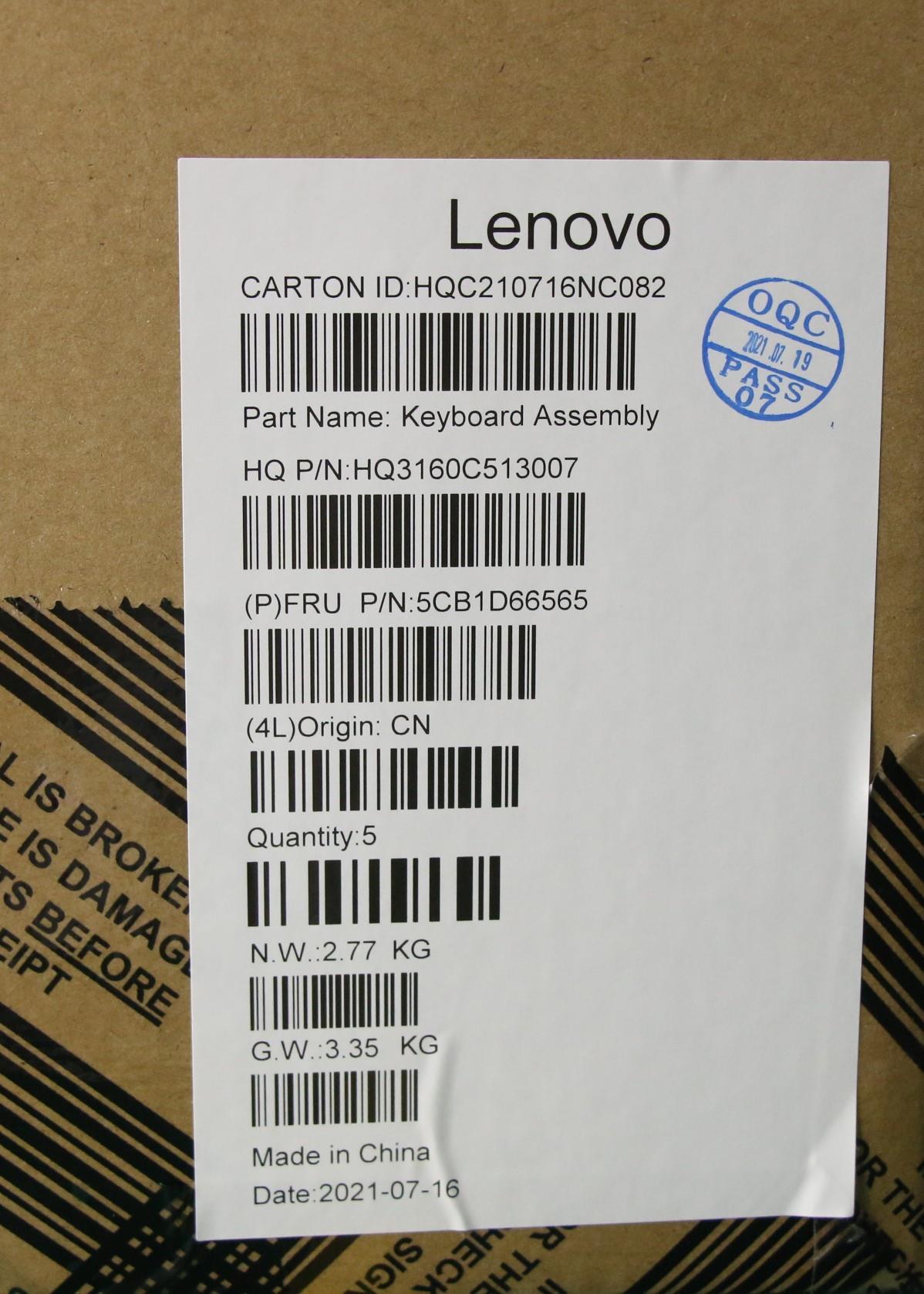 Lenovo Cover Upper Case Asm_La Spa_H2 - 5CB1D66565