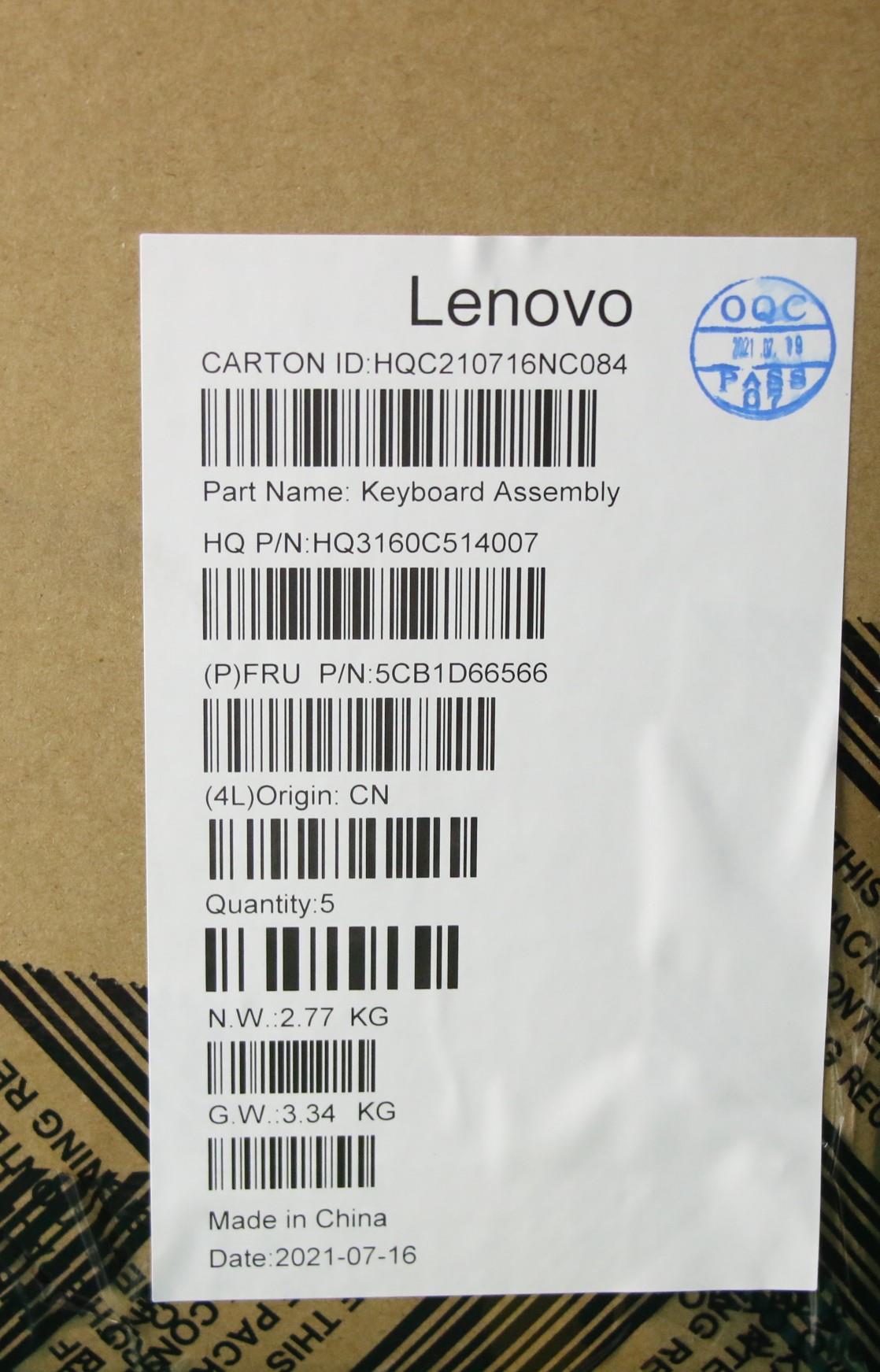 Lenovo Cover Upper Case Asm_Kor_H20Wj - 5CB1D66566