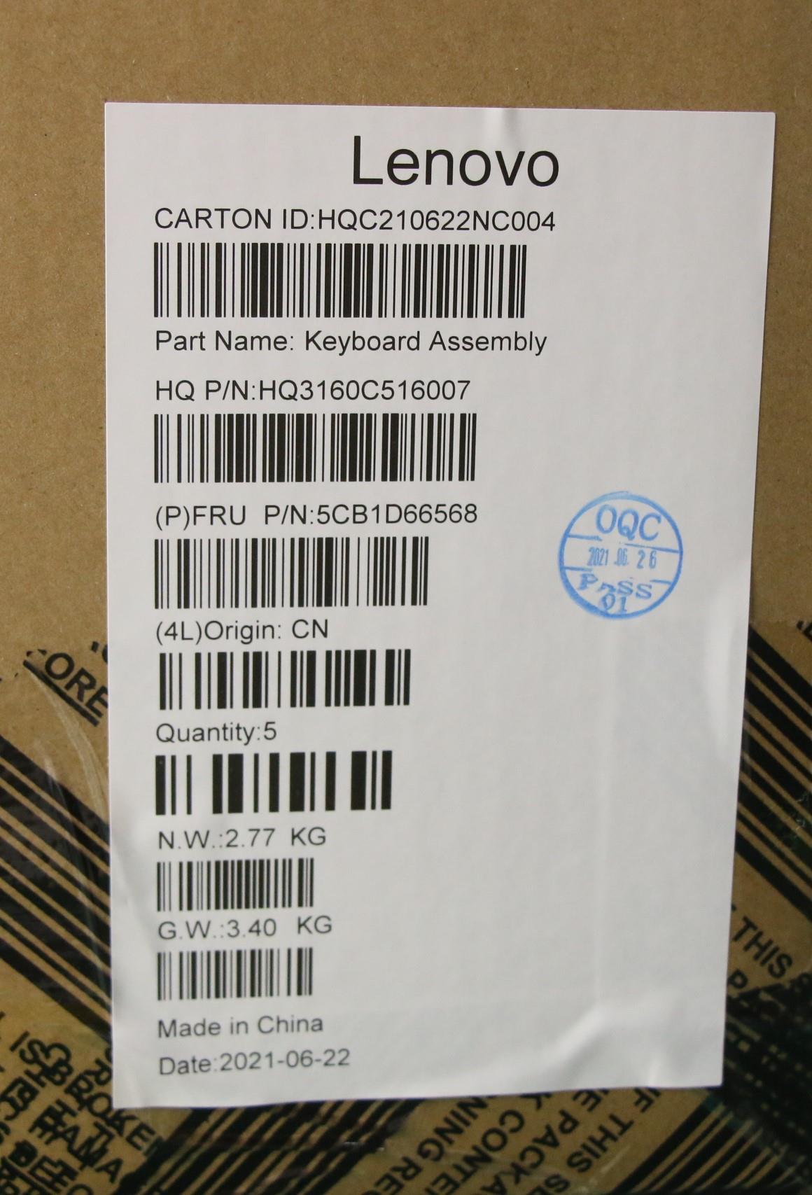 Lenovo Cover Upper Case Asm_Ita_H20Wj - 5CB1D66568