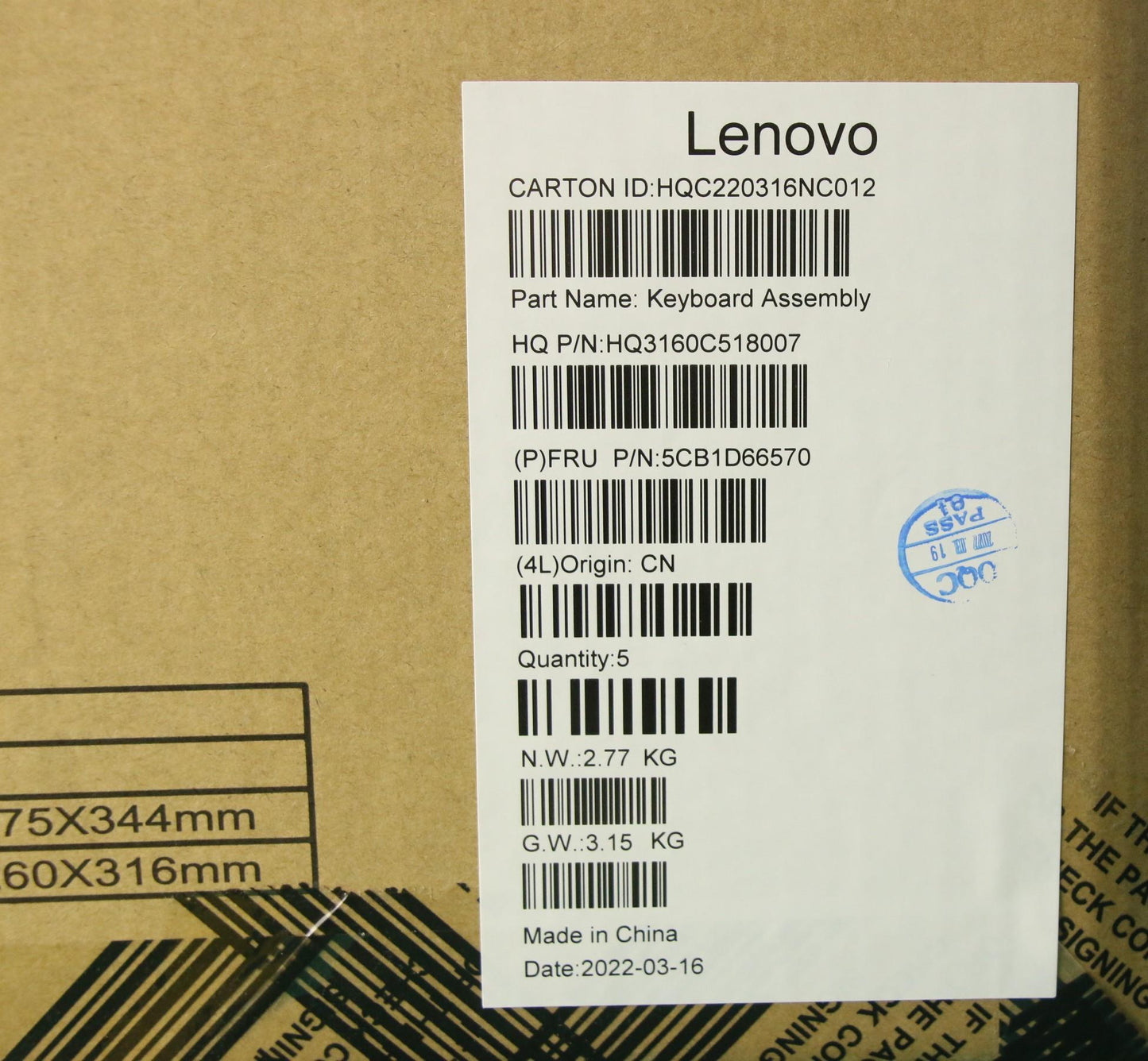 Lenovo Cover Upper Case Asm_Hun_H20Wj - 5CB1D66570