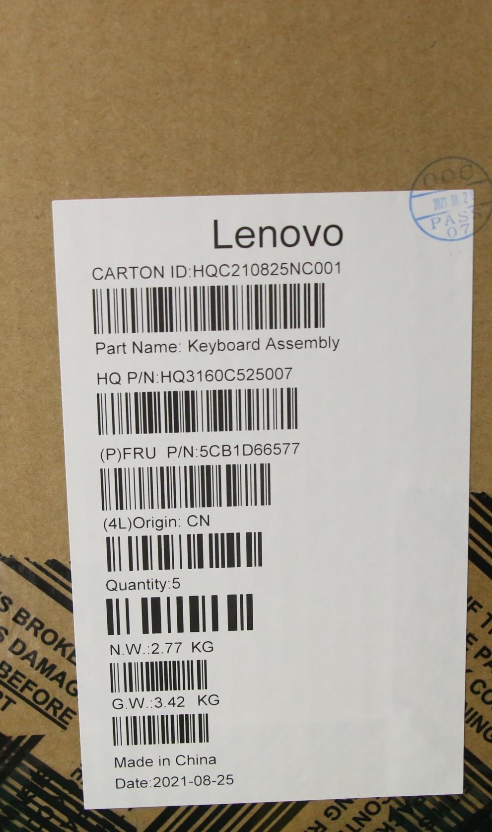 Lenovo Cover Upper Case Asm_Rus_H20Wj - 5CB1D66577