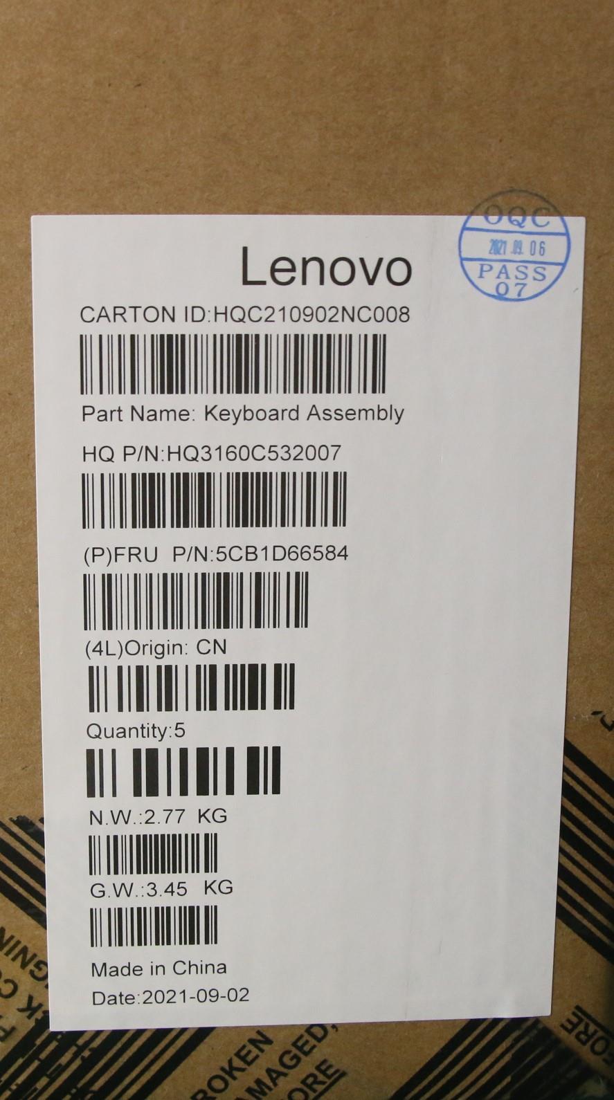 Lenovo Cover Upper Case Asm_Uke_H20Wj - 5CB1D66584