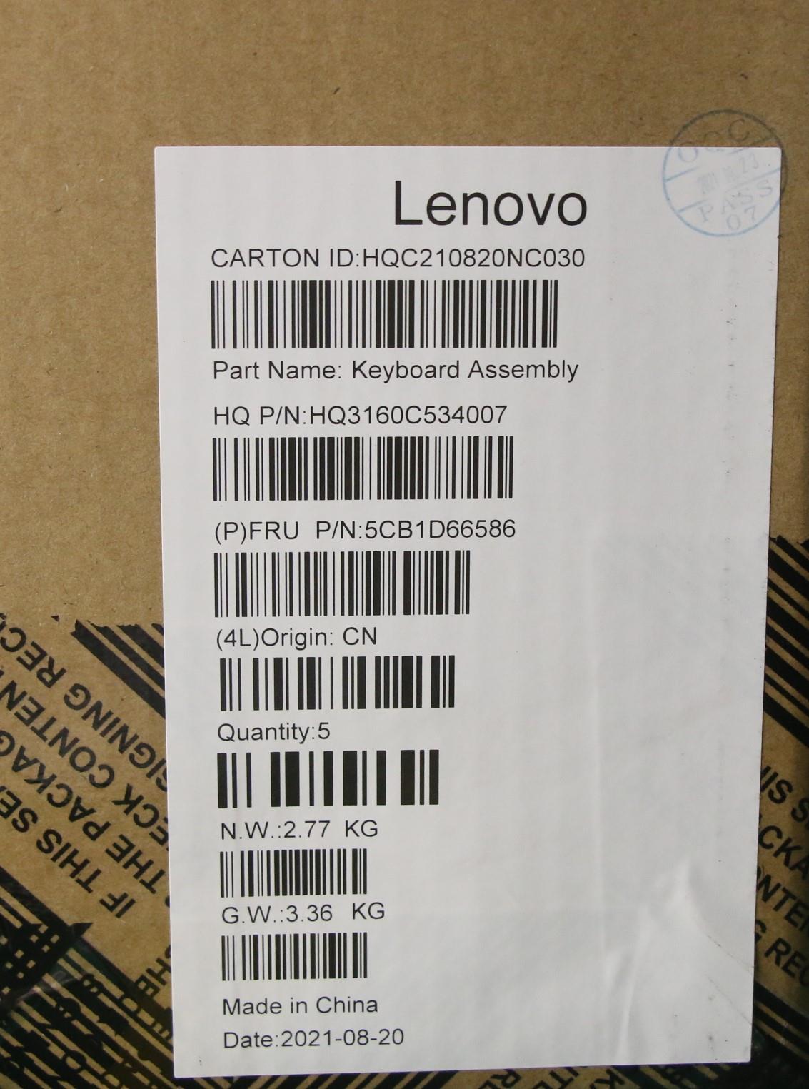 Lenovo Cover Upper Case Asm_Eng_H20Wj - 5CB1D66586