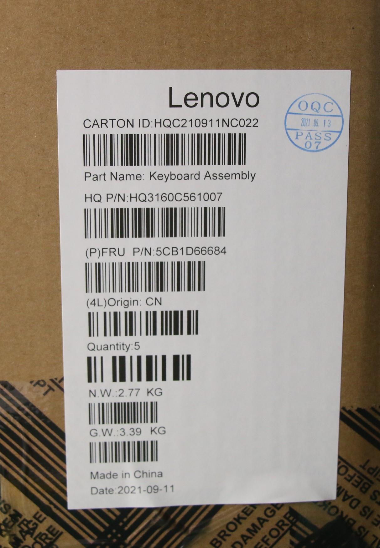 Lenovo Cover Upper Case Asm_Thai_H20W - 5CB1D66684