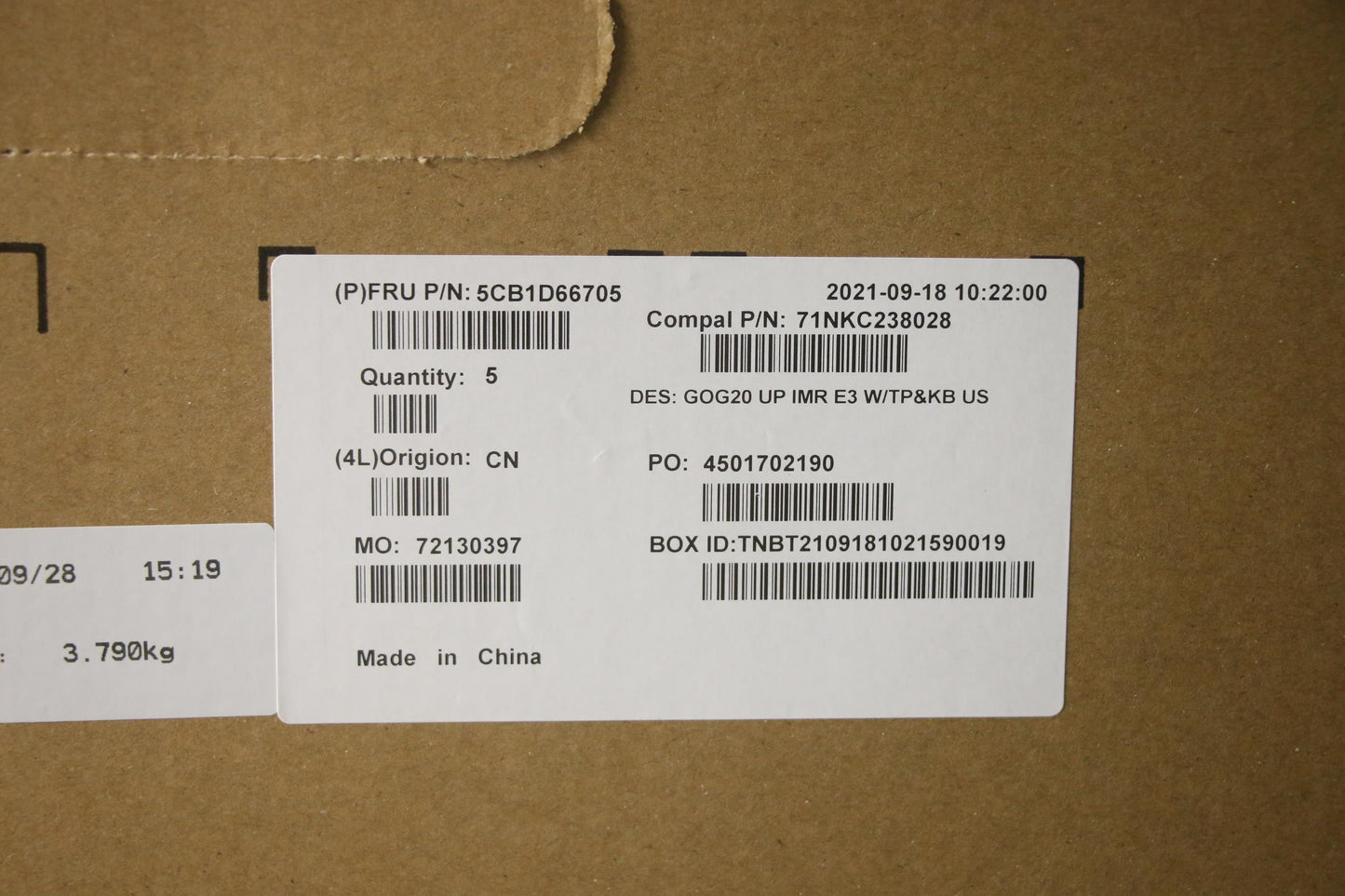 Lenovo Cover Upper Case Assembly Eng - 5CB1D66705