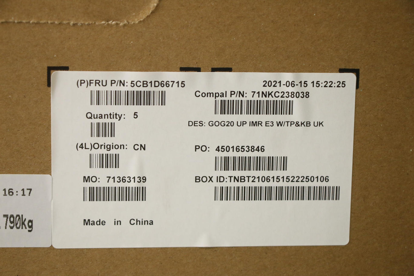Lenovo Cover Upper Case Assembly Ukr - 5CB1D66715
