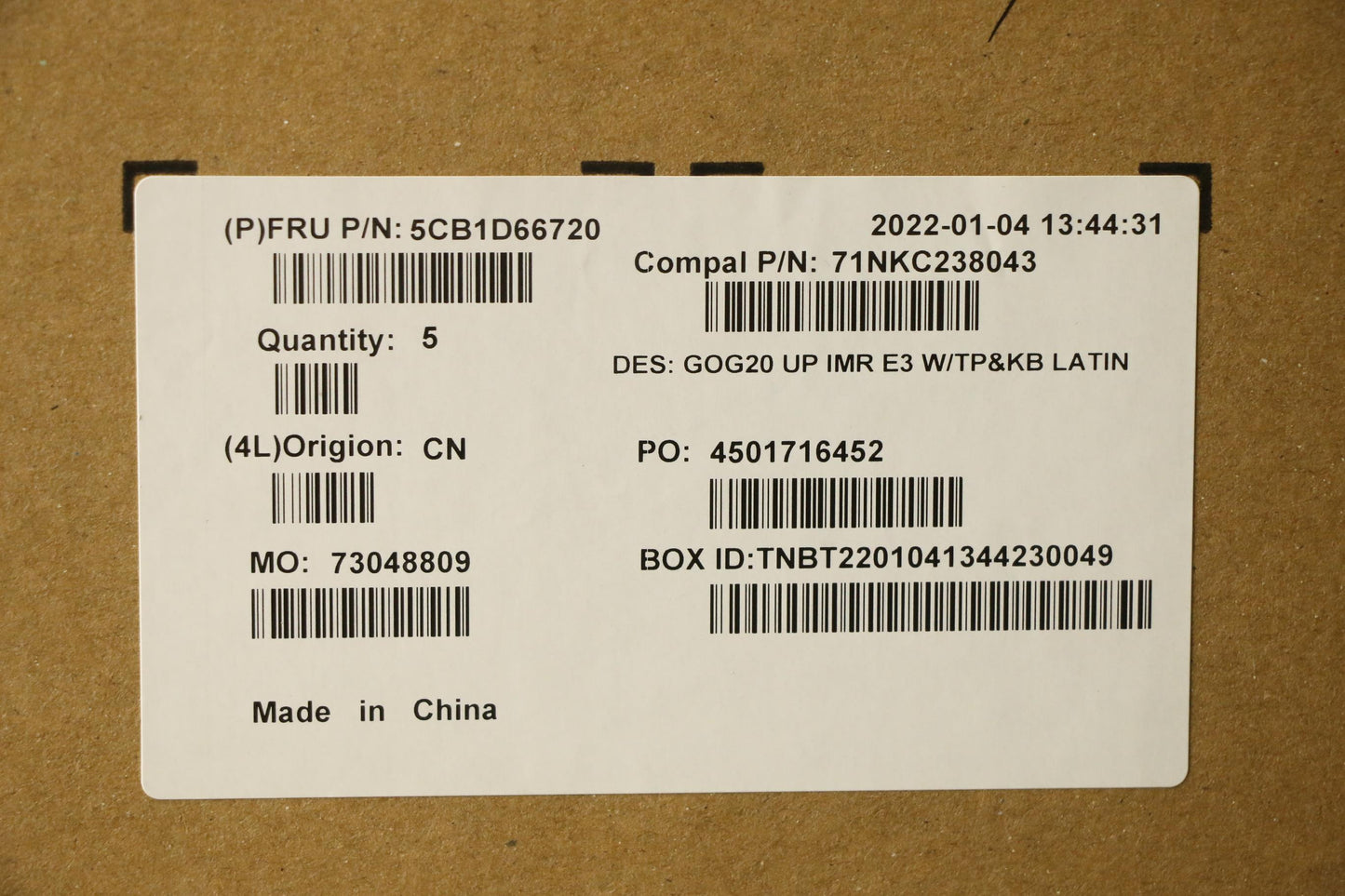Lenovo Cover Upper Case Assembly La S - 5CB1D66720