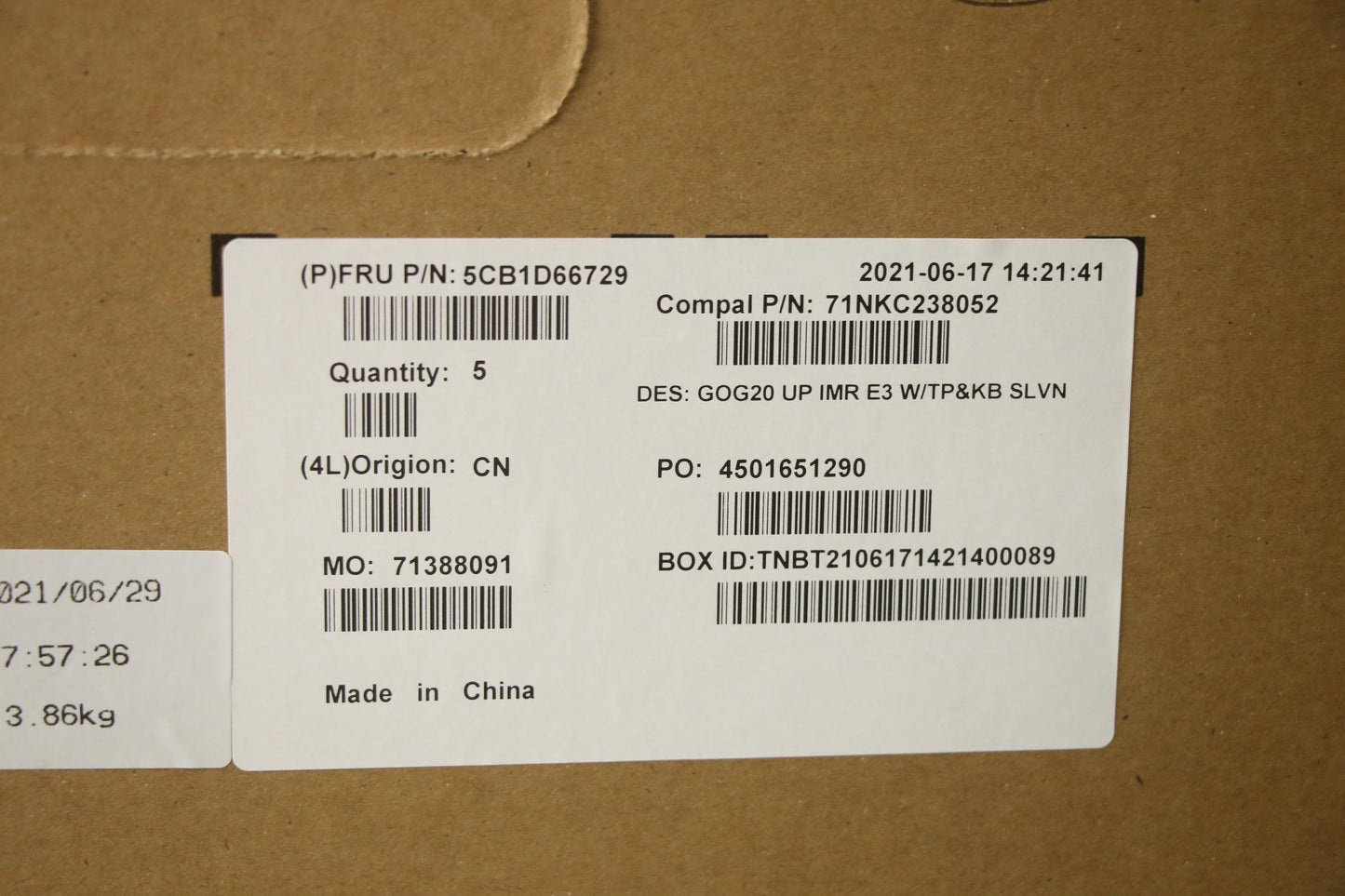 Lenovo Cover Upper Case Assembly Slv - 5CB1D66729