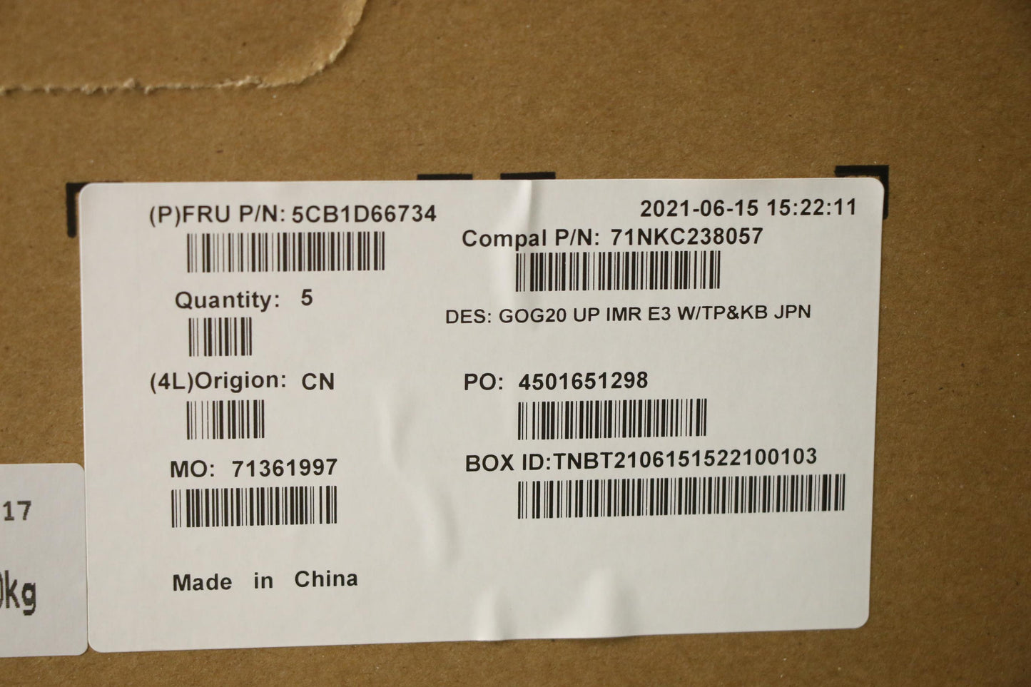 Lenovo Cover Upper Case Assembly Jpn - 5CB1D66734