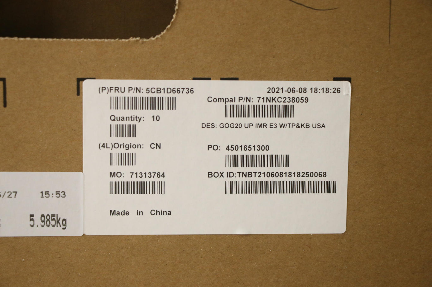 Lenovo Cover Upper Case Assembly Usa - 5CB1D66736