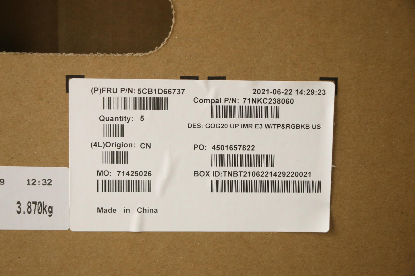 Lenovo Cover Upper Case Assembly Eng - 5CB1D66737