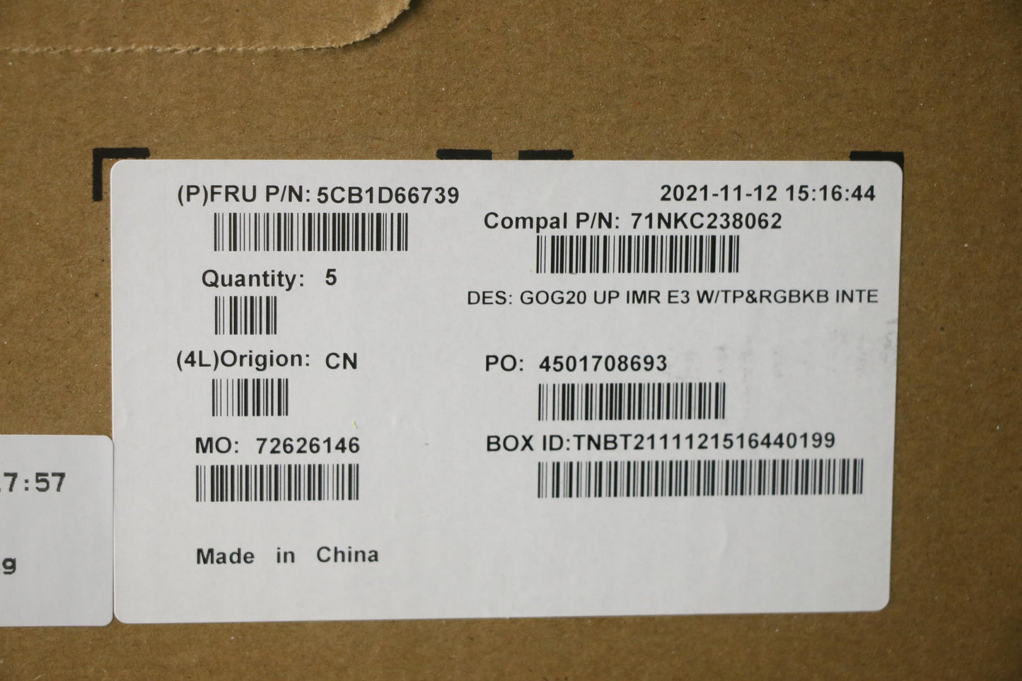 Lenovo Cover Uppercaseassembly Euro E - 5CB1D66739