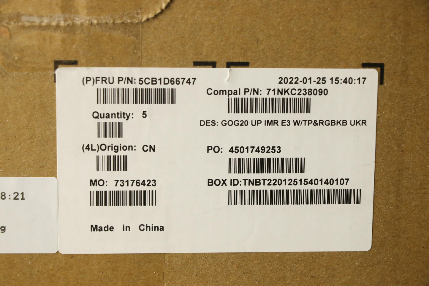 Lenovo Cover Upper Case Assembly Ukr - 5CB1D66747