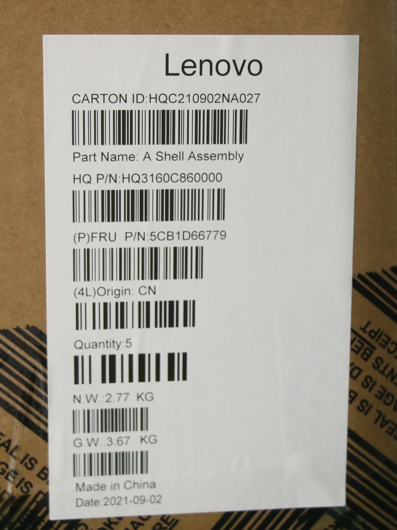 Lenovo Cover Lcd Cover H82Q7 Gy W/Hin - 5CB1D66779